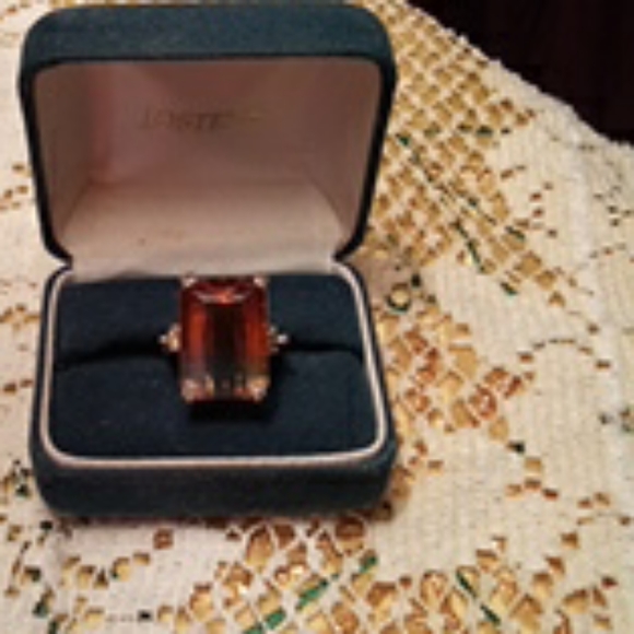 Bi Colored Ametrine. 14k gold white - Picture 2 of 3